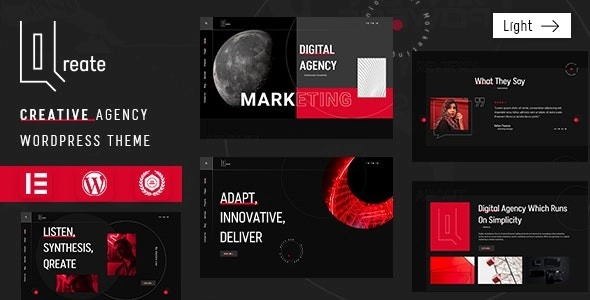 Qreate | Creative Agency WordPress Theme 1.3.2 GPL Theme