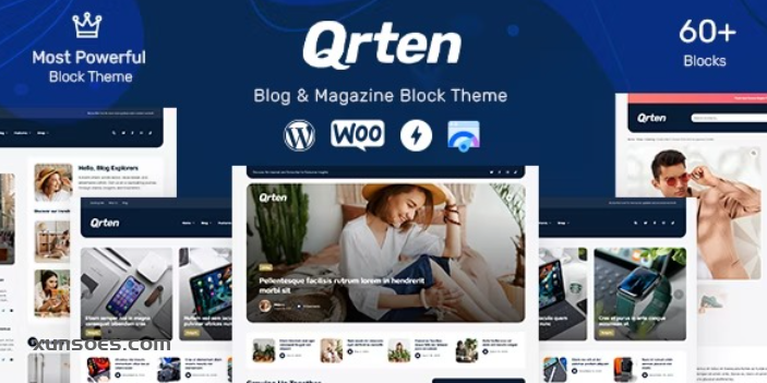 Qrten Block-Based WordPress Theme for Blog Magazine 1.0.0 GPL Theme