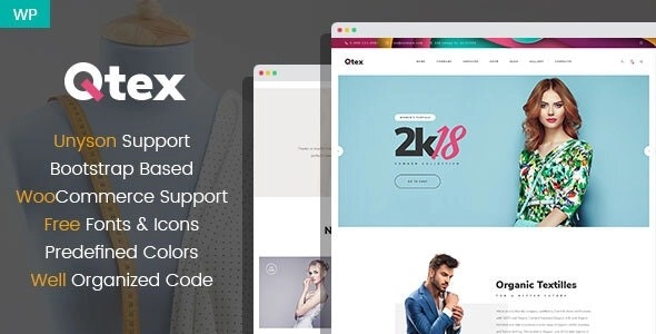Qtex Manufacturing and Clothing Company WordPress theme 1.2.0 GPL Theme