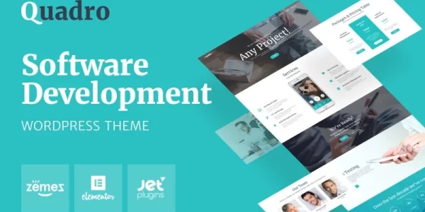 Quadro Software Company WordPress Theme 1.0.1 GPL Theme