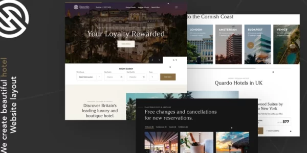 Quardo | Deluxe Premium Hotels WordPress Theme 1.1.0 GPL Theme