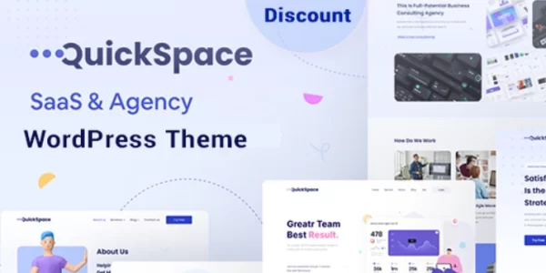 QuickSpace SaaS and Agency WordPress Theme 1.0.0 GPL Theme