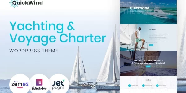 QuickWind WordPress Yacht Charter Theme WordPress Theme 1.0.1 GPL Theme