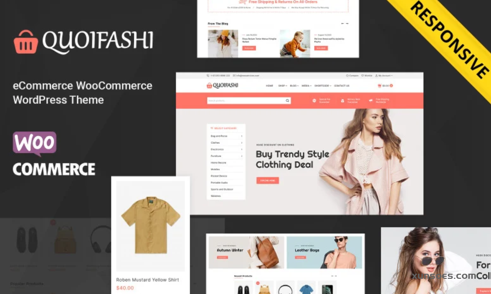 Quoifashi Fashion and Accessories WooCommerce Theme 1.0 GPL Theme