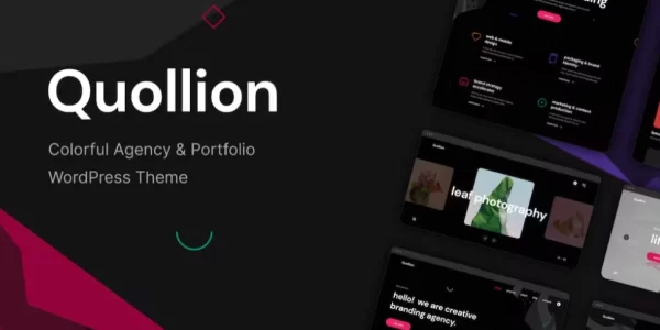 Quollion Colorful Agency Portfolio Theme 1.0.2 GPL Theme