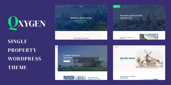 Qxygen Single Property WordPress Theme 1.0.5 GPL Theme