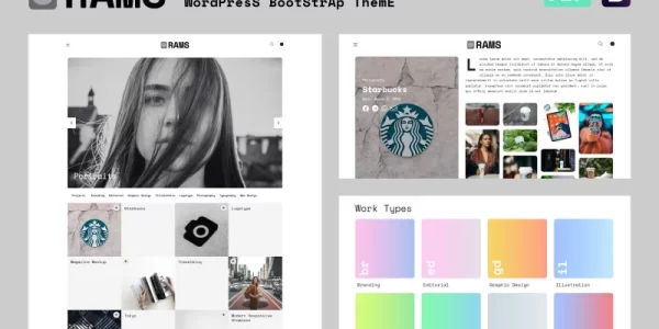 RAMS Portfolio Artist Gallery WordPress Theme 1.0.8 GPL Theme
