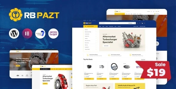 RBpazt Auto Parts WooCommerce Theme 1.9.2 GPL Theme
