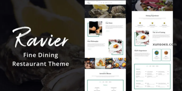 Ravier Elegant Restaurant WordPress Theme 1.2.7 GPL Theme