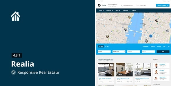 Realia Responsive Real Estate WordPress Theme 4.3.1 GPL Theme