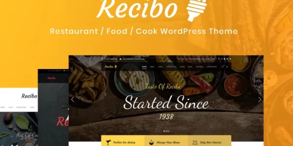Recibo Restaurant / Food / Cook WordPress Theme 1.3.4 GPL Theme