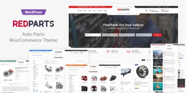 RedParts Auto Parts WordPress Theme 1.18.0 GPL Theme