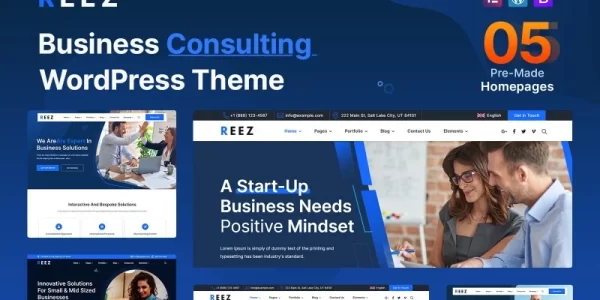 Reez Business Consulting WordPress Theme 1.0.0 GPL Theme