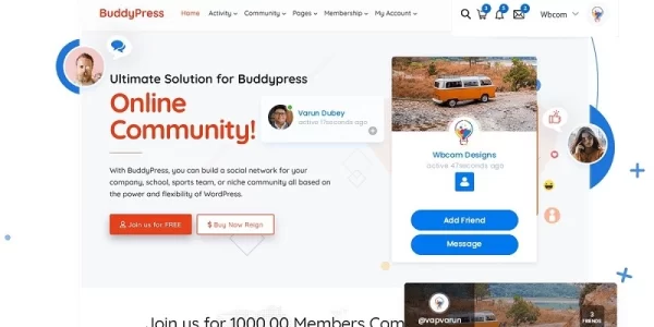 Reign WordPress BuddyPress Theme 7.0 GPL Theme