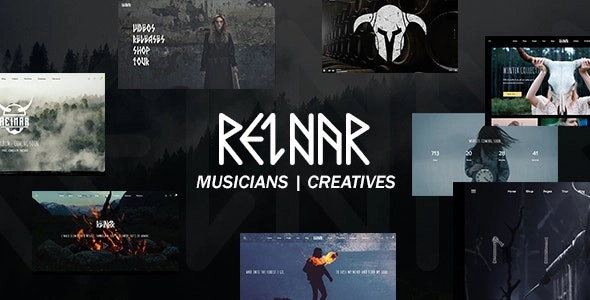 Reinar A Nordic Inspired Music and Creative WordPress Theme 1.2.7 GPL Theme