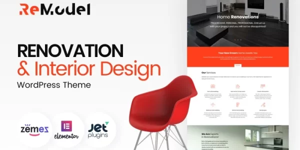 Remodel Renovation Interior Design WordPress Theme 1.0.1 GPL Theme