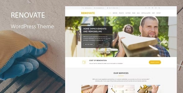 Renovate Construction WordPress Theme 7.5 GPL Theme