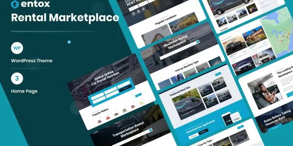Rental Marketplace WordPress Theme Entox 1.1.1 GPL Theme