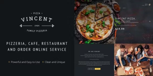 Restaurant Vincent WordPress Theme 43.1 GPL Theme