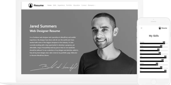 Resume WordPress Theme 2.0.2 GPL Theme