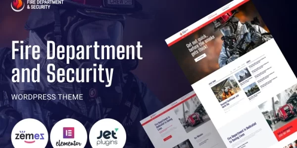 Retter Fire Department and Security WordPress Theme 1.0.1 GPL Theme