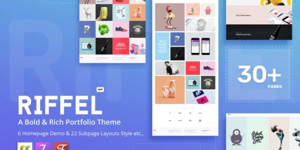 Riffel A Bold Rich Portfolio Theme 1.7.4 GPL Theme