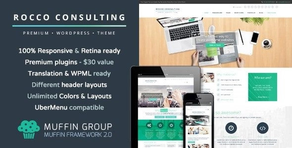 Rocco Flat WordPress Theme 1.4.3 GPL Theme