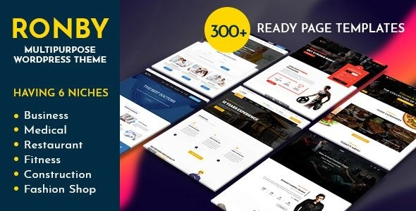 Ronby |  Niche Business Multi-Purpose WordPress Theme 6.1.1 GPL Theme