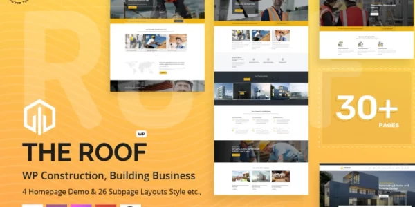 Roof Construction, Building WordPress Theme 2.5.4 GPL Theme