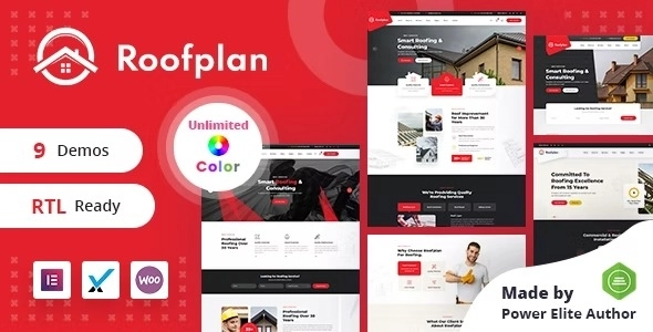 Roofplan Roofing Services WordPress Theme + RTL 1.0.1 GPL Theme
