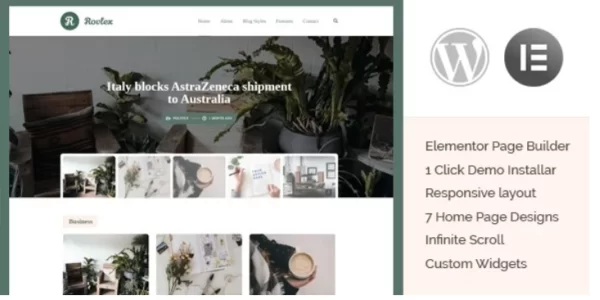 Rovlex Blog Theme for Writers 1.0 GPL Theme