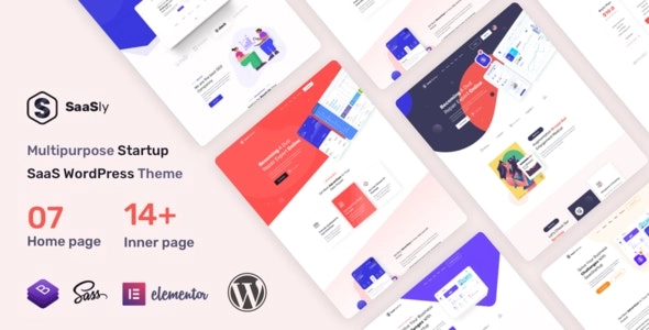SaaSly Startup Landing WordPress Theme 1.2.0 GPL Theme