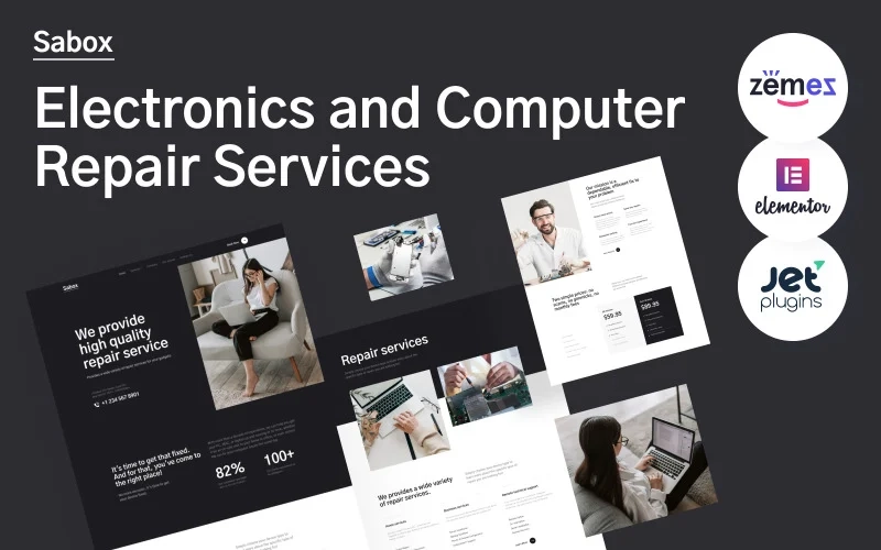Sabox Electronics and Computer Repair Services WordPress Theme 1.0.1 GPL Theme
