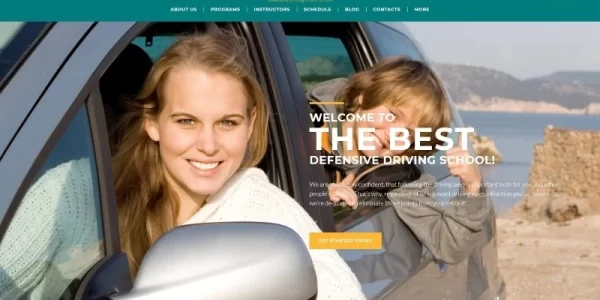 SafeDrive Driving School Responsive WordPress Theme 1.0.0 GPL Theme