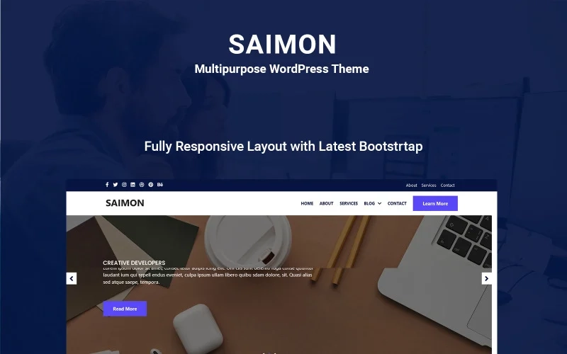 Saimon Multipurpose WordPress Theme 1.0 GPL Theme
