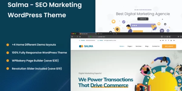 Salma SEO Marketing WordPress Theme 1.0.0 GPL Theme