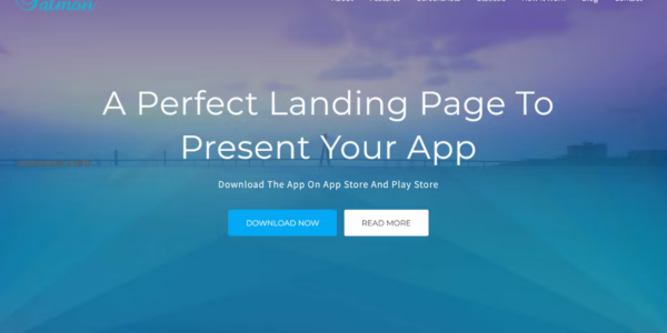 Salmon One Page App WordPress Theme 1.7 GPL Theme