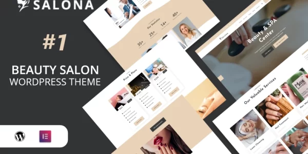 Salona Nail spa, Massage spa and Salon WordPress Theme 1.0.0 GPL Theme