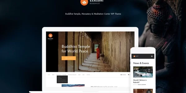 Samadhi | Oriental Buddhist Temple WordPress Theme 1.0.7 GPL Theme