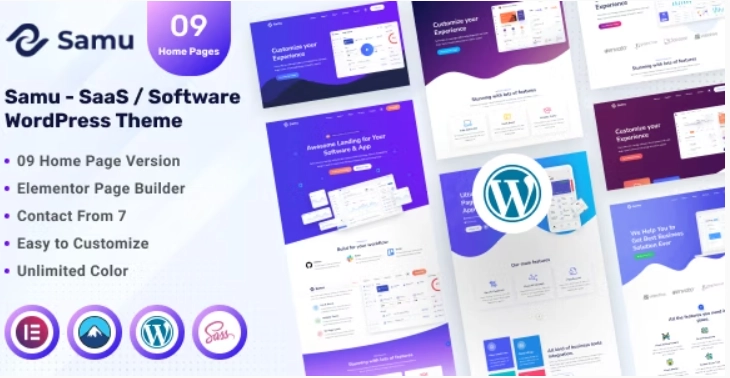 Samu SaaS / Software WordPress Theme 1.0.0 GPL Theme