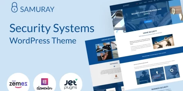 Samuray Elementor-based security WordPress Theme 1.0.0 GPL Theme