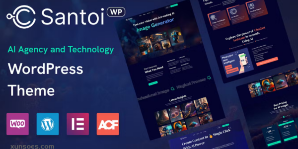 Santoi AI Agency and Technology WordPress Theme 1.2 GPL Theme