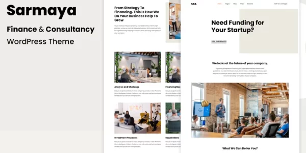 Sarmaya – Finance Consultancy WordPress Theme 1.0.4 GPL Theme