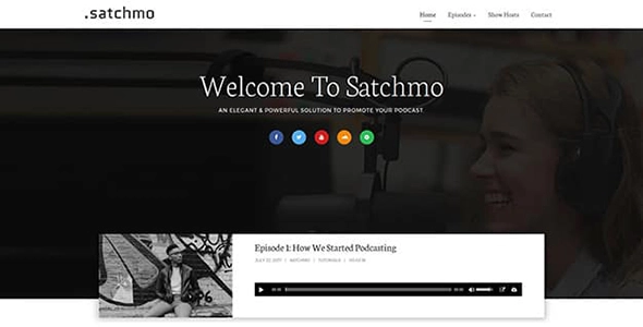 Satchmo Podcasting WordPress Theme 1.7.7 GPL Theme