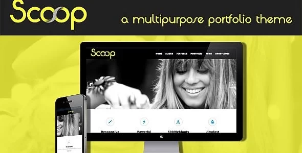 Scoop – Portfolio WordPress Theme 1.1 GPL Theme
