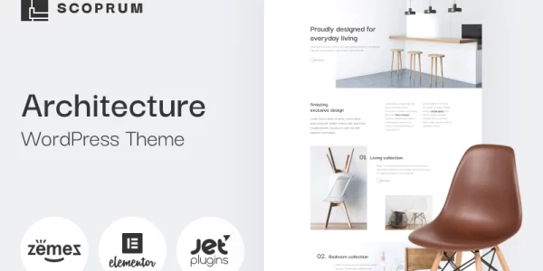 Scoprum Furniture design for classy studios WordPress Theme 1.0.0 GPL Theme