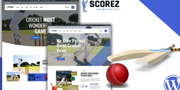 Scorez Cricket WordPress Theme 1.4.4 GPL Theme