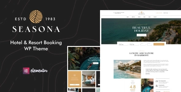 Seasona Hotel Resort Booking WordPress Theme 1.1.4 GPL Theme