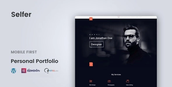 Selfer – Minimal Personal Portfolio WordPress Theme 1.2.4 GPL Theme