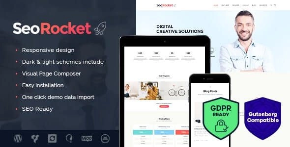 Seo Rocket | Advertising Marketing WordPress Theme 2.0.0 GPL Theme